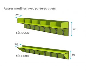 Lisse patères et porte-paquets